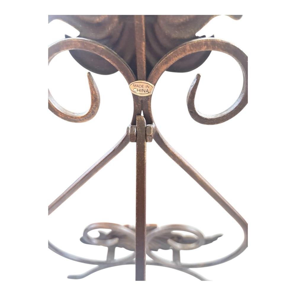 Metal Leaf Decor Stand or easel in Copper and Black - 15 inches-great condition! - Picture 4 of 5